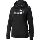 Puma Ess+ Metallic Logo Hoodie Damen black/metallic silver S