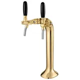 ich-zapfe Schanksäule goldfarben 2-leitig, elegant, "Topp-Qualität!" (Paketpreis)