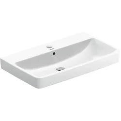 Waschtisch Duravit No. 1 800 x 175 x 460 mm, mit Überlauf, 1 Hahnloch, weiß - 23758000002