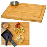 Dune Design 2 Personen Raclette Teller Set - 30x25 Raclette Brettchen Pfännchen Untersetzer
