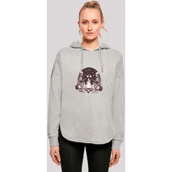 Kapuzenpullover F4NT4STIC "Skelette Lagerfeuer Marshmallow", Damen, Gr. S, grau, Obermaterial: 100% Baumwolle, casual, oversize, Langarm, Pullover, Premium Qualität