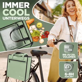 MIVELO Fahrradtasche Einkaufstasche schwarz