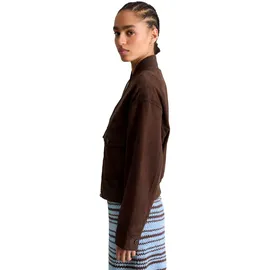 Marc O'Polo regular fit, Leder. / Kunstlederjacke aus echtem Ziegenleder, aubergine, S
