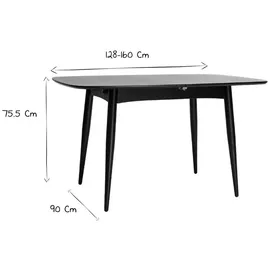 miliboo Esstisch ausziehbar L130-160 cm Nussbaum