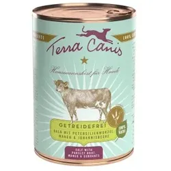 Terra Canis Getreidefrei Adult 6x400g Kalb mit Petersilienwurzel, Mango & Johannisbeere