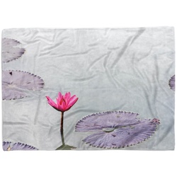 Sinus Art Handtücher Handtuch Strandhandtuch Saunatuch Kuscheldecke mit Fotomotiv Lotus Blume Wasser (1-St), Handtuch 50 cm x 100 cm