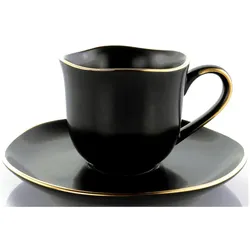 Espressotasse mit Untertasse Onix aus Porzellan ca. 110ml