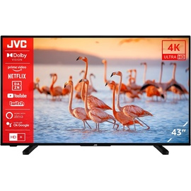 JVC LT-43VU2255 43 Zoll Fernseher/Smart TV (4K Ultra HD, HDR Dolby Vision, Triple-Tuner) - Inkl. 6 Monate HD+, Schwarz