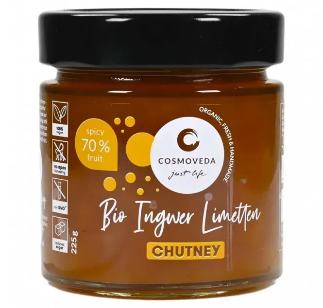 Preisvergleich Produktbild Cosmoveda Ingwer Limetten Chutney bio