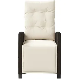 vidaXL Gartensessel mit Fußteil 58,8 x 69,4 x 34,3 cm braun 2 St.