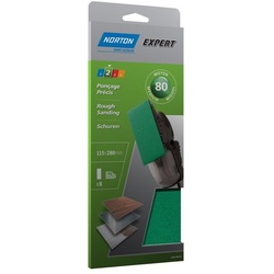 Norton Expert Schleifpapier 115x280mm K80 8er VE Ungelocht / zum Einspannen