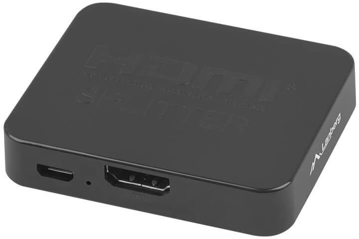 Lanberg HDMI Splitter 4K 2-Port + Micro USB Port