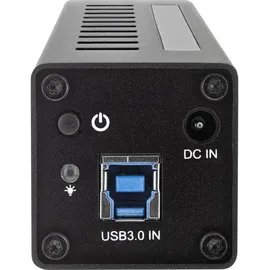 InLine USB 3.0 Hub, 10 Port, Aluminiumgehäuse, schwarz, mit 4A Netzteil