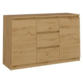 Top e shop Topeshop 2D3S ARTISAN, Eiche, 3 Schublade(n), Partikelbord, Einfarbig, Modern, Partikelbord - Braun