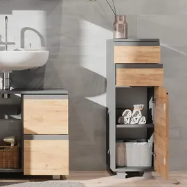 Vicco Midischrank J-Shape Anthrazit/Eiche 30 x 81 cm