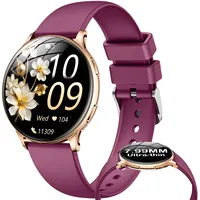 Smartwatch Damen mit Telefonfunktion Sportuhr Armbanduhr: 1,32" AMOLED Rund Smart watch mit Pulsuhr Schlafmonitor Schrittzähler Uhren mit 100+ Sportmodi Wasserdicht Fitness Uhr Kompatibel iOS Android