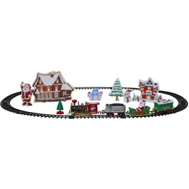Star Trading Weihnachtslokomotive X-Mas Train mit LED-Beleuchtung