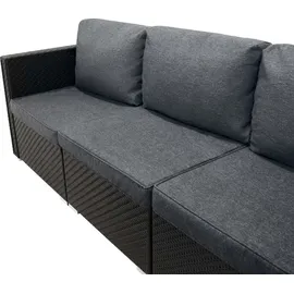 MONSTER SHOP Rattan Modular Set 7-tlg. Schwarz