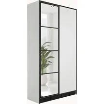 kier furniture Kleiderschrank Weiß Holzwerkstoff, 105x205x39 cm, Schlafzimmer Kleiderschränke, Drehtürenschränke