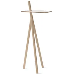 Nils Holger Moormann Stehpult Der kleine Lehner Gestell Esche weiß, Designer Jörg Gätjens, 128x45x45 cm