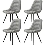 Hti-Living Stuhl Astrid Kunstleder Grau