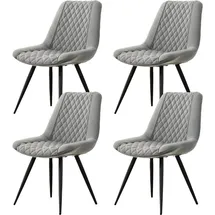 Hti-Living Stuhl Astrid Kunstleder Grau