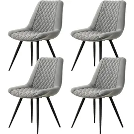 Hti-Living Stuhl Astrid Kunstleder Grau