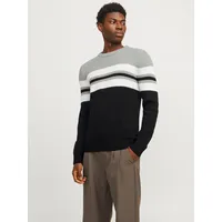 JACK & JONES Rundhalspullover »JJSANDER KNIT CREW NECK«, Gr. XXL, Light melange detail:blocking) & JONES