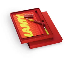 Lamy Füllhalter AL-star glossy red mit ergonomischem Griff und polierter Stahlfeder Stichbreite F
