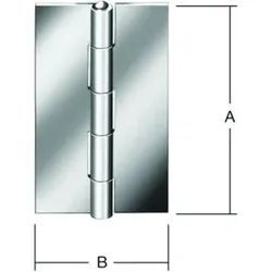 VORMANN Tür-Scharnier schmal B34xH60mm,gerollt blank