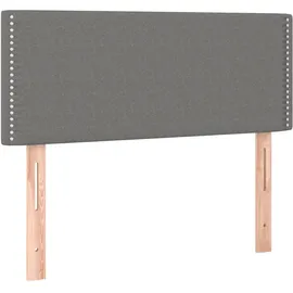 vidaXL Boxspringbett mit Matratze & LED Dunkelgrau 100x200 cm Stoff