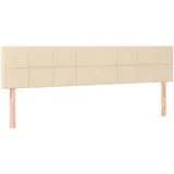 vidaXL Kopfteile 2 Stk. Creme 100x5x78/88 cm Stoff