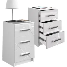 Vicco Nachtschrank Irma 37,6 x 35,5 x 66 cm Weiß