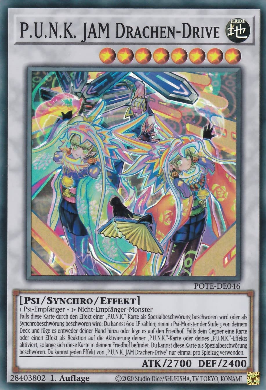 POTE-DE046 - P.U.N.K. Jam Drachen-Drive - Common - 1. Auflage - Deutsch - Power of The Elements - mit LMS Trading Fieldcenter-Karte Yugioh