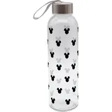Gedalabels GEDA LABELS Unisex Jugend Mickey Muster schwarz Trinkflasche, Glasflasche, 500 ml