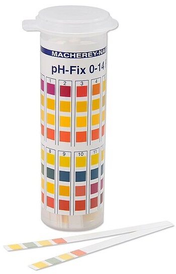 pH-Fix Schnelltest-Stäbchen zur Bestimmung des pH-Wertes (pH 0 bis 14) - Dose mit 100 Stäbchen