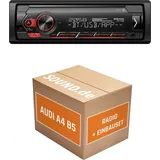 JUST SOUND best choice for caraudio Autoradio Einbaupaket Pioneer MVH-S320BT Audi A4 B5 Gamma Lautsprecher hinten | Bluetooth USB