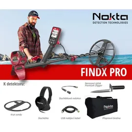 Nokta Metalldetektor FINDX PRO wasserdicht mit 28cm Suchspule