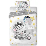 OEM Babybettwäscheset 100x135 Zebra Kuscheltiere
