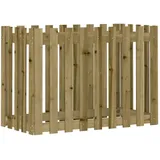 vidaXL Hochbeet Lattenzaun-Design 100 x 50 x 70 cm Braun