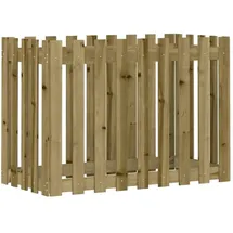 vidaXL Hochbeet Lattenzaun-Design 100 x 50 x 70 cm Braun