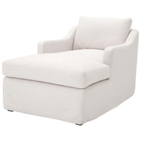 Casa Padrino Luxus Liegesessel / Schlafsessel Weiß 85 x 150 x H. 75 cm - Wohnzimmer Sessel