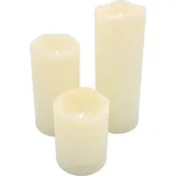 Spetebo LED Stumpenkerze 20 cm 15 cm 10 cm weiß