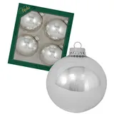 Krebs Glas Lauscha Silber 8cm