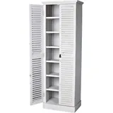 Schrank Wäscheschrank Weiss Dielenschrank Kleiderschrank Flurschrank Holzschrank