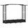 vidaXL Hochbeet mit Rankgitter und Dach 207 x 40 x 126 cm Schwarz