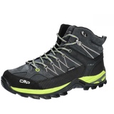 CMP Rigel Mid Trekking Shoes Wp, Antracite-Limegreen, 45