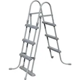 Sicherheitsleiter 107 cm 58330 Poolleiter - Aufstellpools bis 107 cm – rutschfeste Stufen – stabile Metallkonstruktion – bis 150 kg – universell