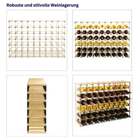 Proregal Weinregal 62,5 x 92,5 x 24,5 cm Natur