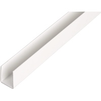 GAH ALBERTS U-Profil Kunststoff, weiß | 1000 x 21 x 20 mm